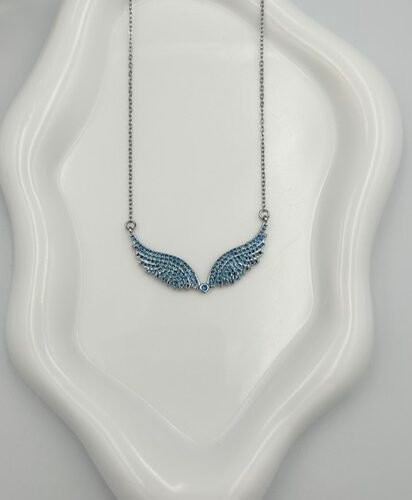 ANGEL SILVER ΧΡΩΜΑ ΜΠΛΕ STAINLESS STEEL 4,5CM
