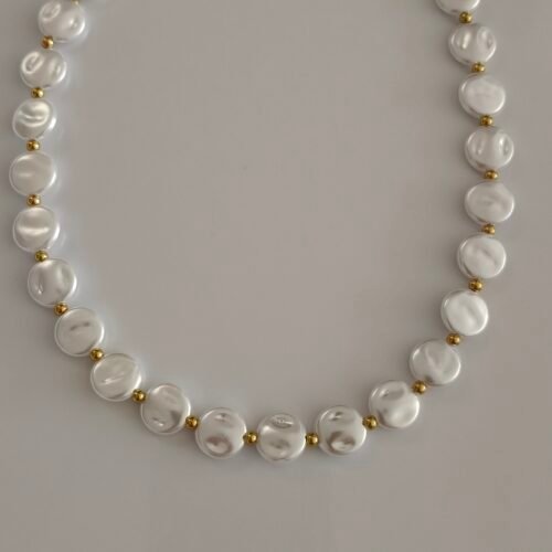 CHOKER ΚΟΛΙΕ ΜΕ ΠΕΡΛΕΣ STAINLESS STEEL